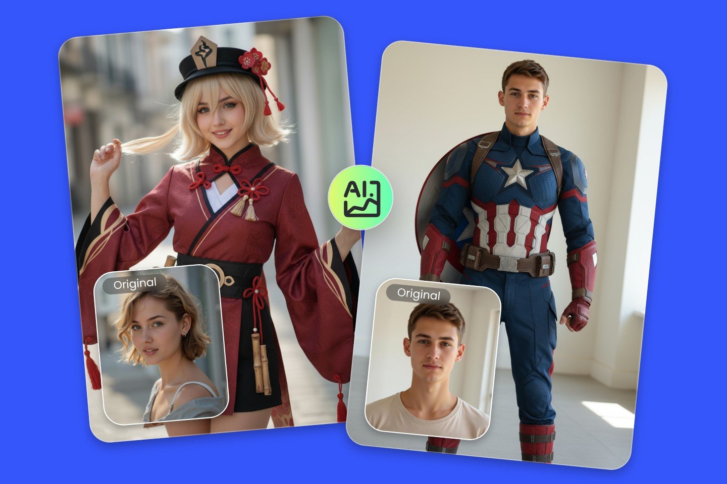 Make ai cos images for the girl and boy with fotor ai cosplay generator