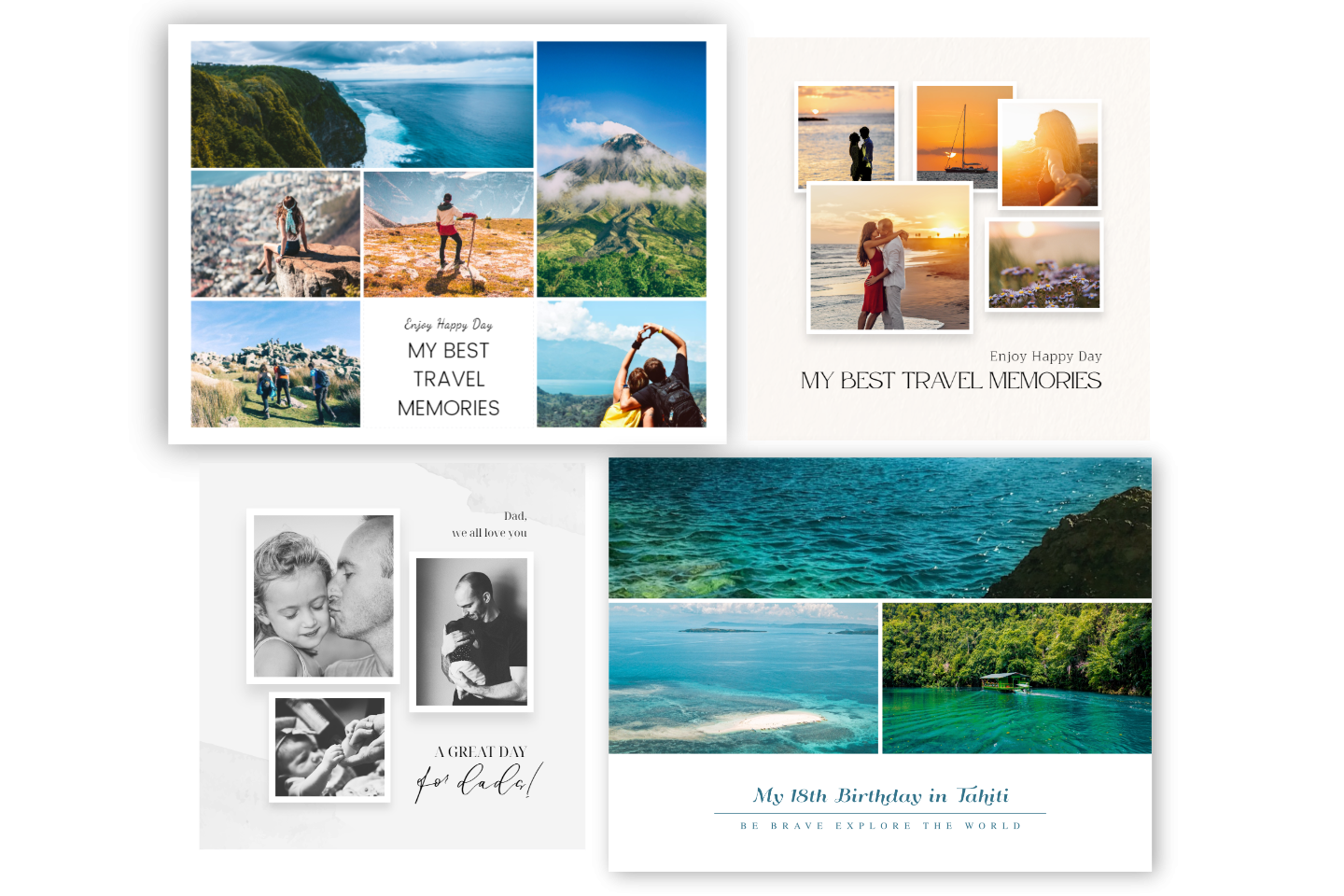 Creare foto di montaggio con varie immagini di paesaggi