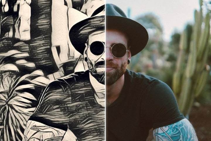 Photo to sketch banner