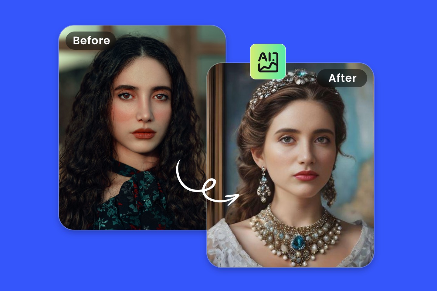 Turn female photo into bridgerton style with fotors online bridgerton filter