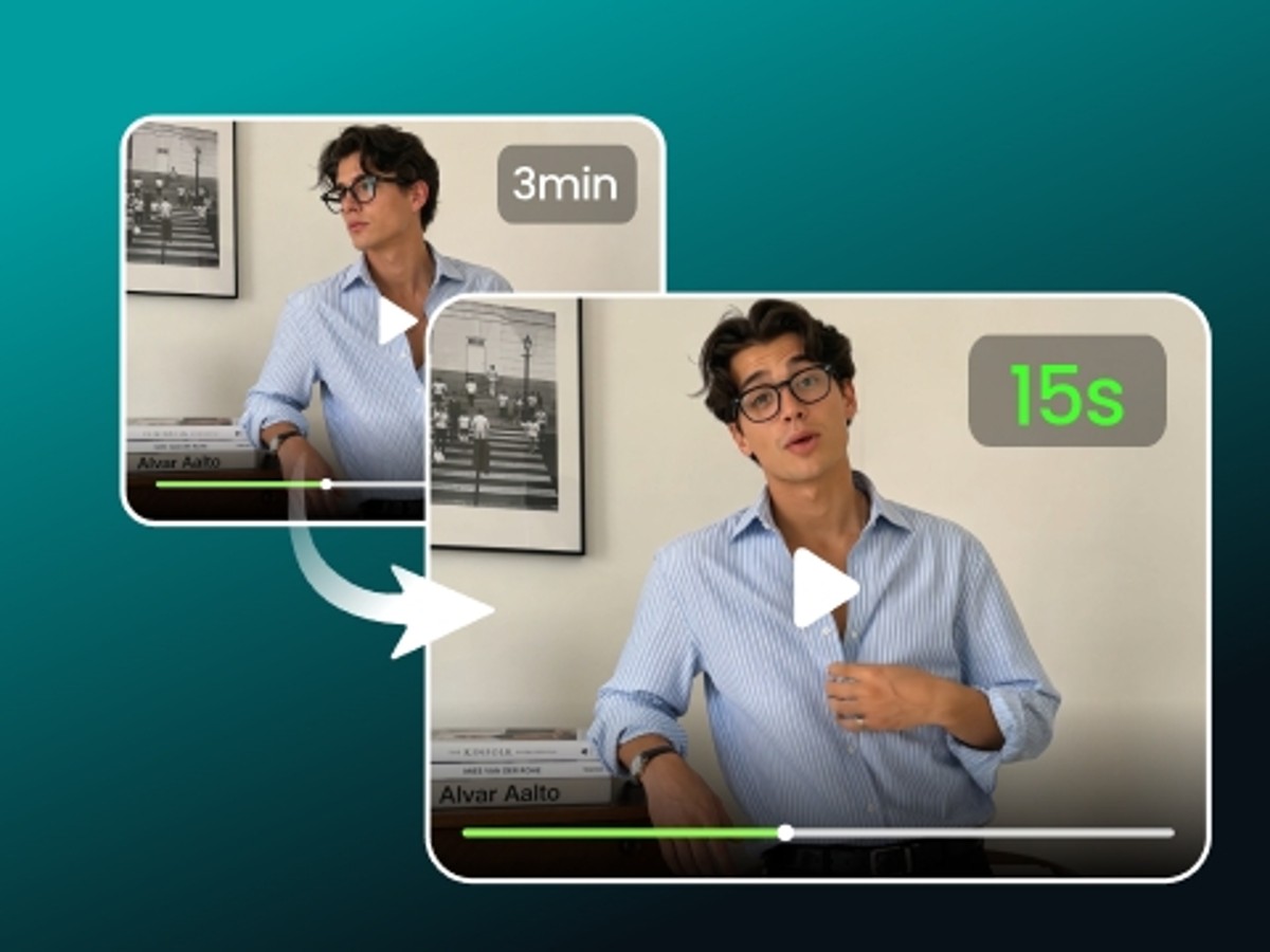 Turning a long video of a handsome man into clips with fotor ai clip maker