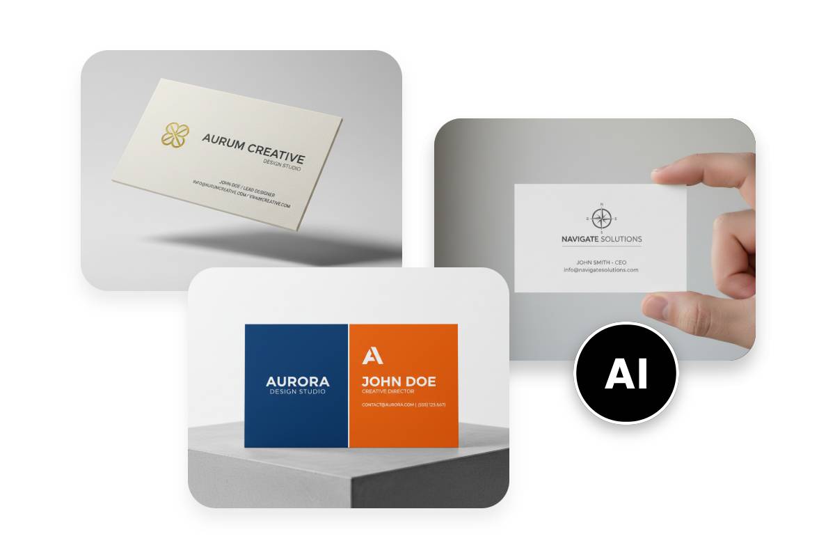 Use fotor ai business card mockup generator to create different types of mockups