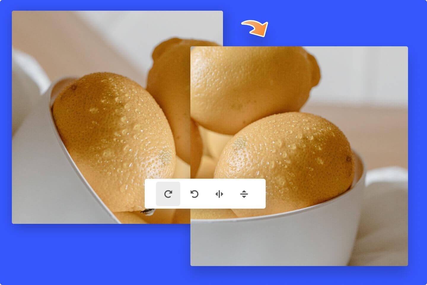 レモンの画像を回転させる