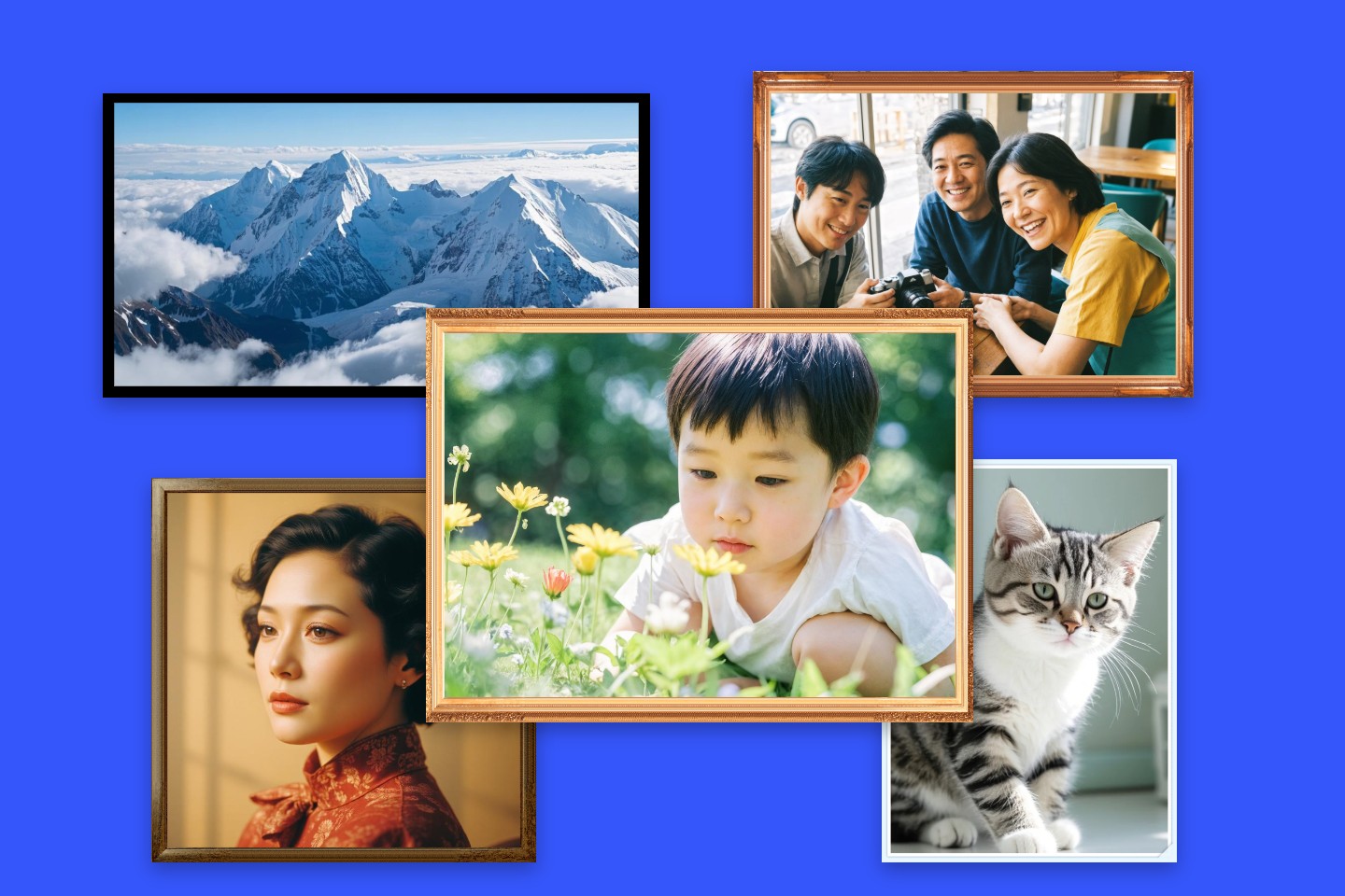 使用 Fotor多種多樣的邊框素材為圖片設計增加邊框