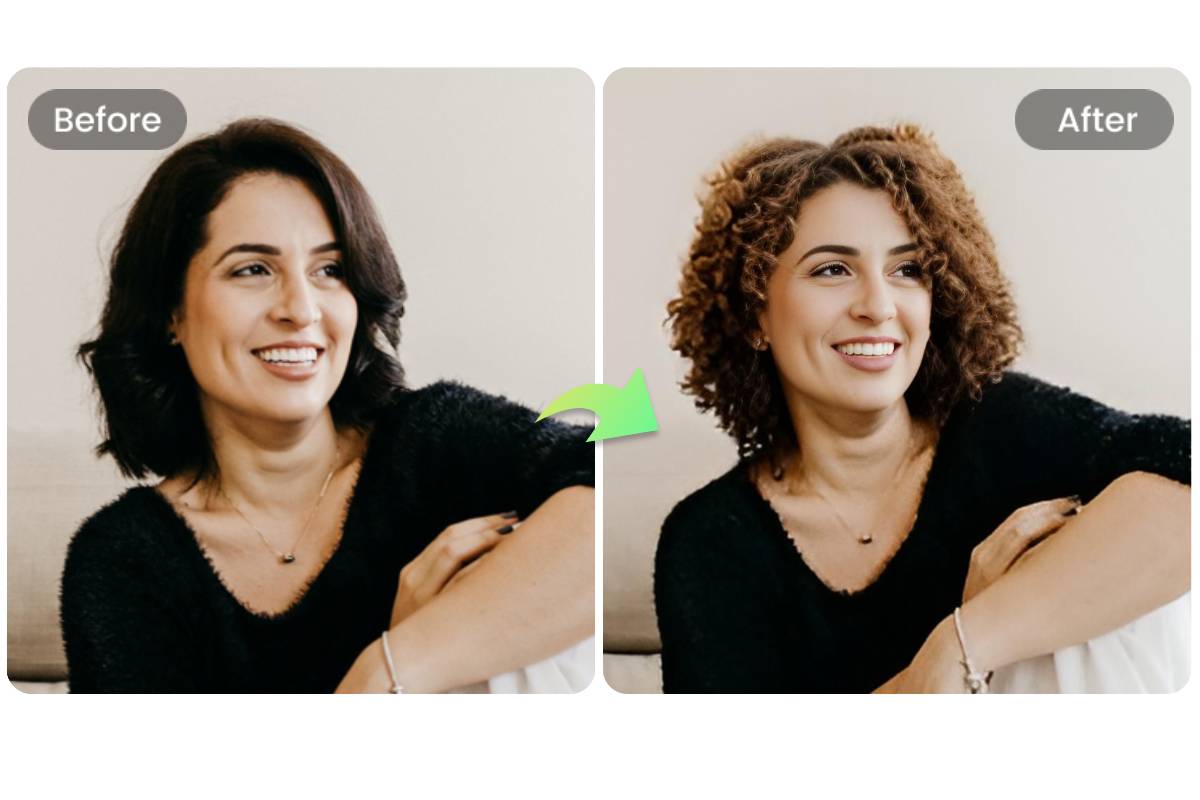 Curly Hair Filter: Get Virtual Curly Hair With AI Online | Fotor
