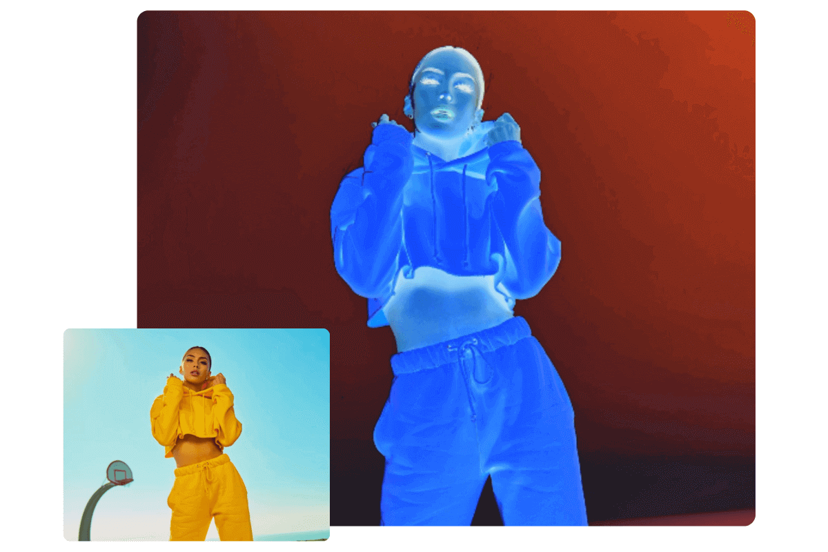 クールな女の子のネガフィルム