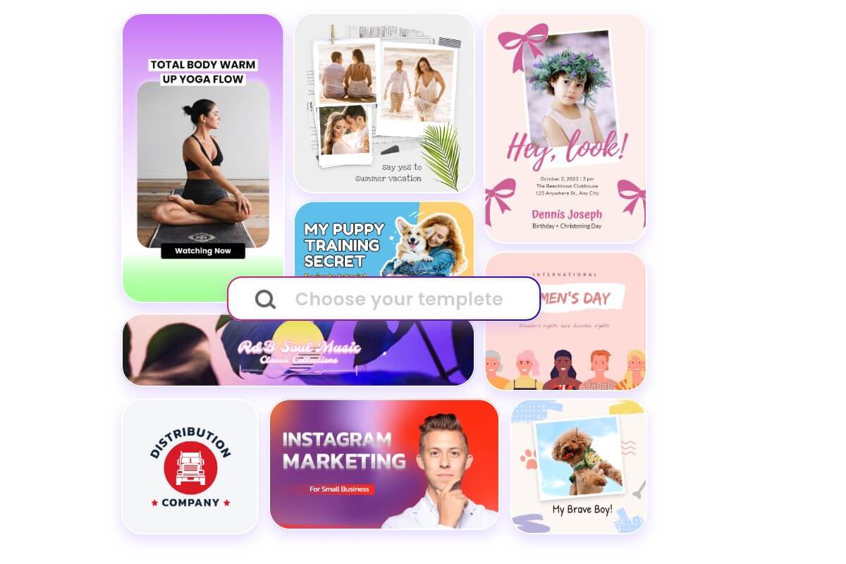 カスタマイズ可能なデザイナーが作成したテンプレートから選べるライブラリ