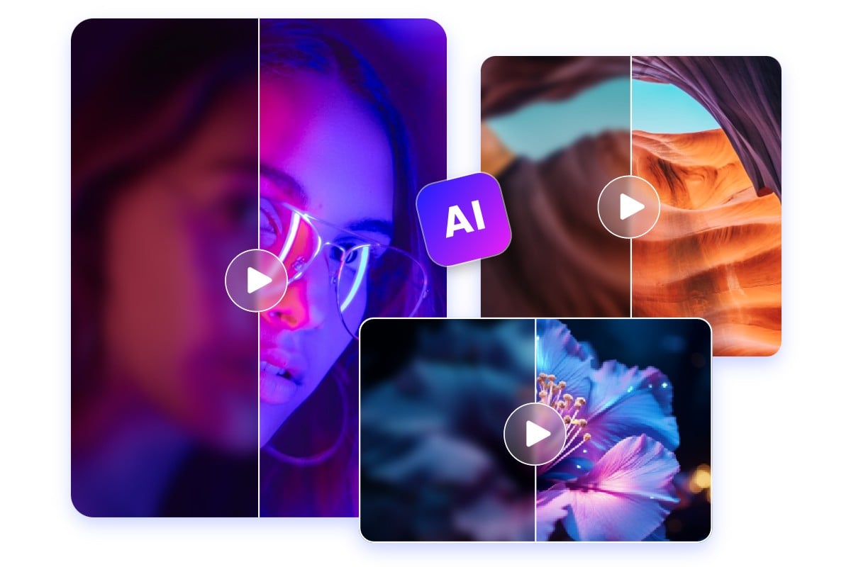 AI instant video blur remover effect for portrait object and landscape