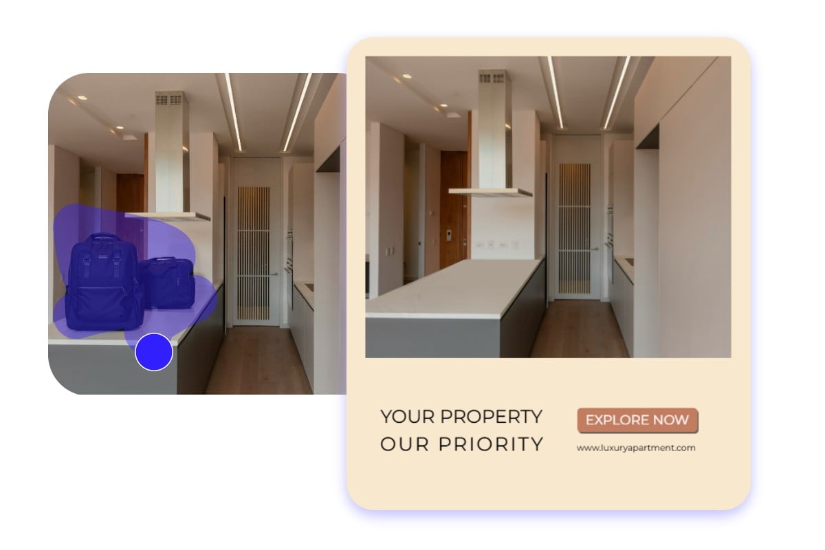 AI photo object remover and poster maker for real estate
