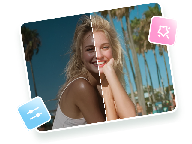 AI portrait enhancement example