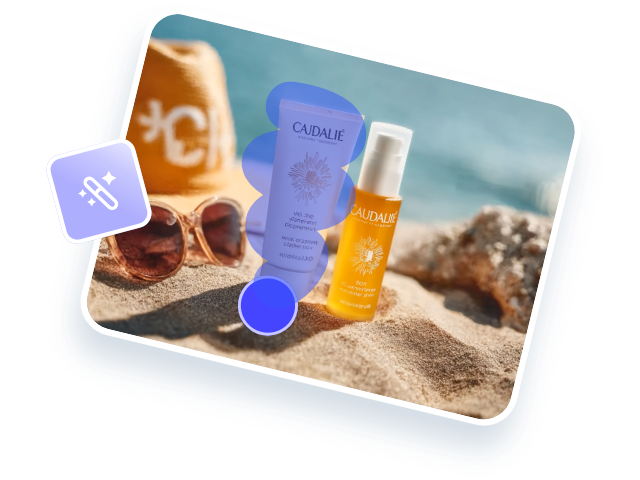 AI product photo editing example