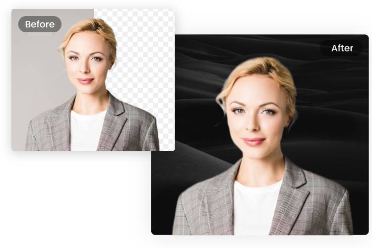 Add a black background to a photo in 1 click using Fotor's free online photo editor