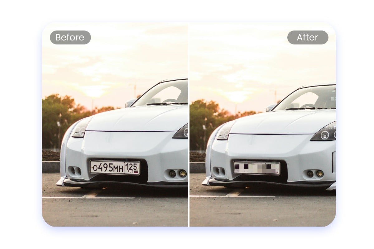 將車牌信息進行模糊化處理