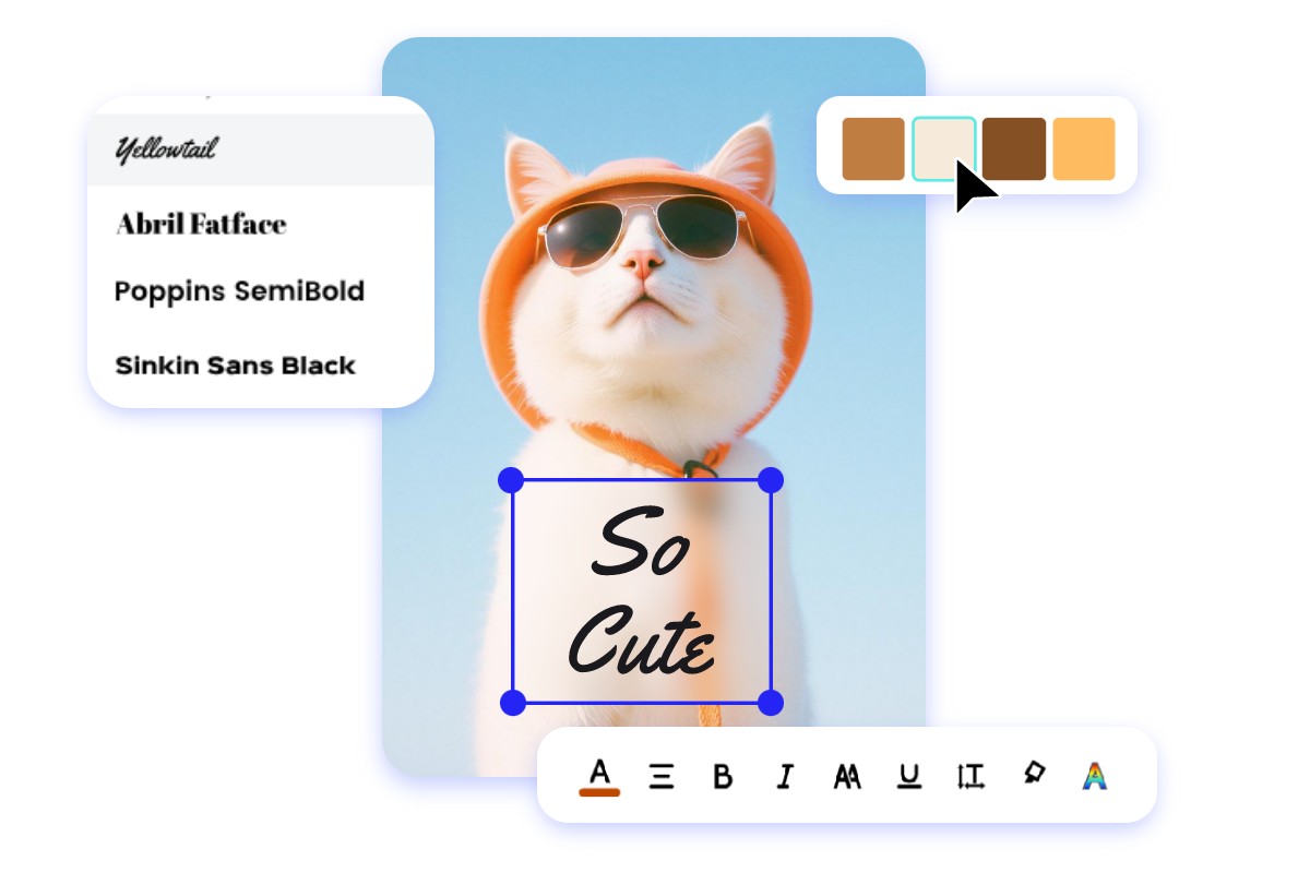 猫画像をカスタマイズ