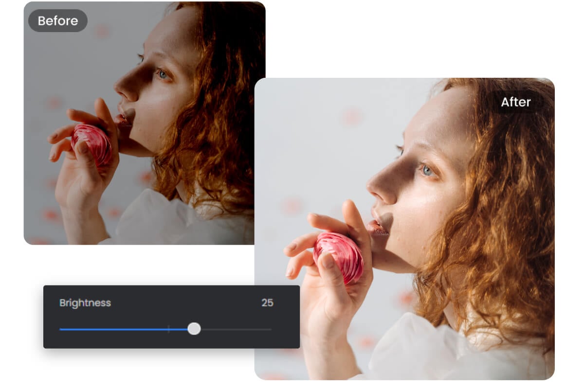 Adjust the brightness of a portrait with Fotor