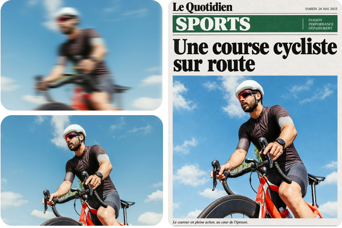Améliorer la netteté dune photo floue à cause du mouvement pour lutiliser dans un journal