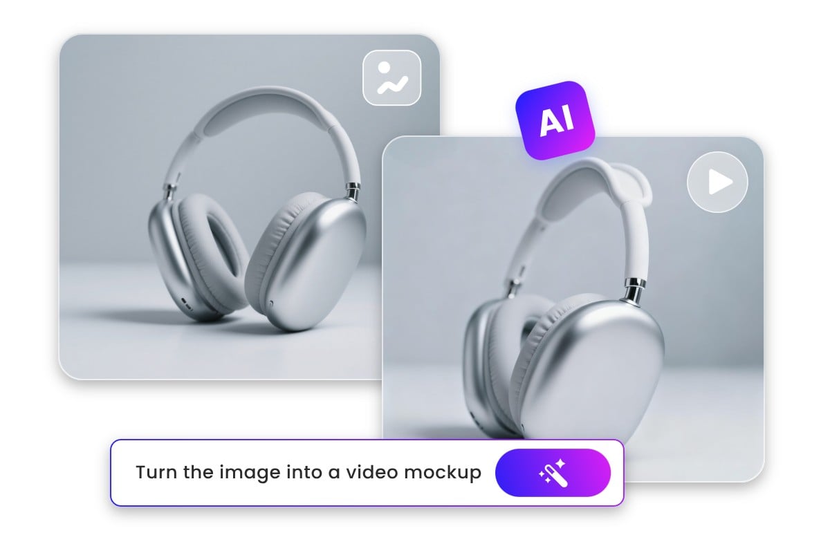 An image that turn a photo to a video mockup