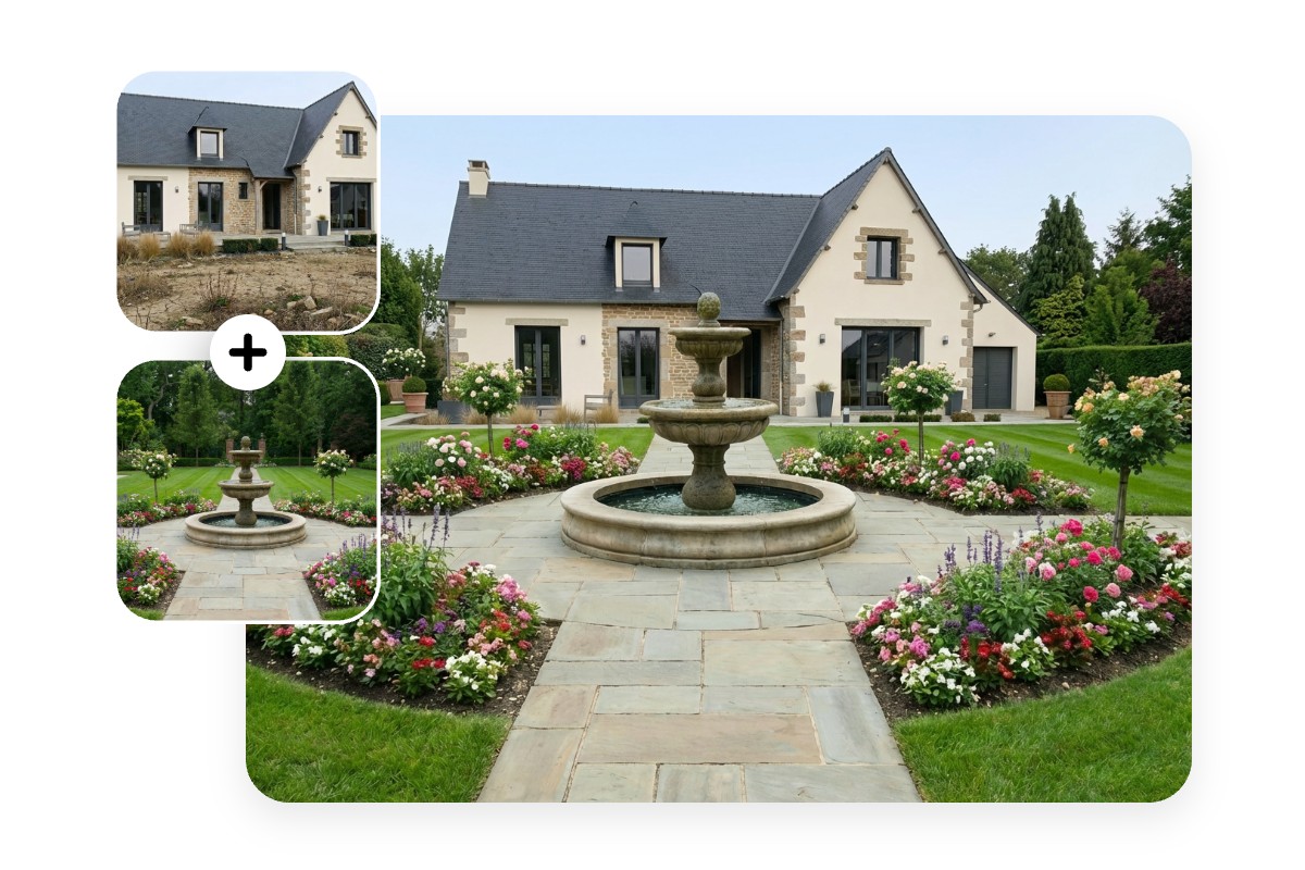 Appliquer un design de jardin à partir dune image de référence