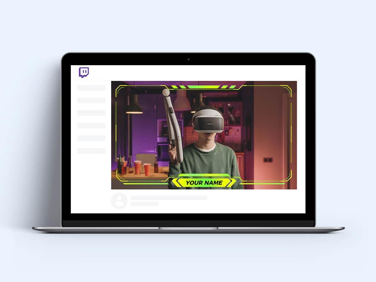 Borde de la cámara web de Twitch