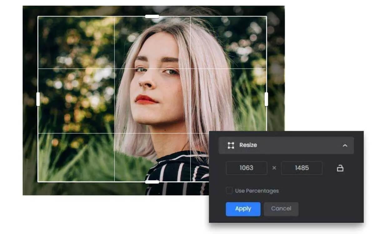 Cambiar el tamaño de una foto selfie fácilmente con el redimensionador de fotos para Instagram de Fotor