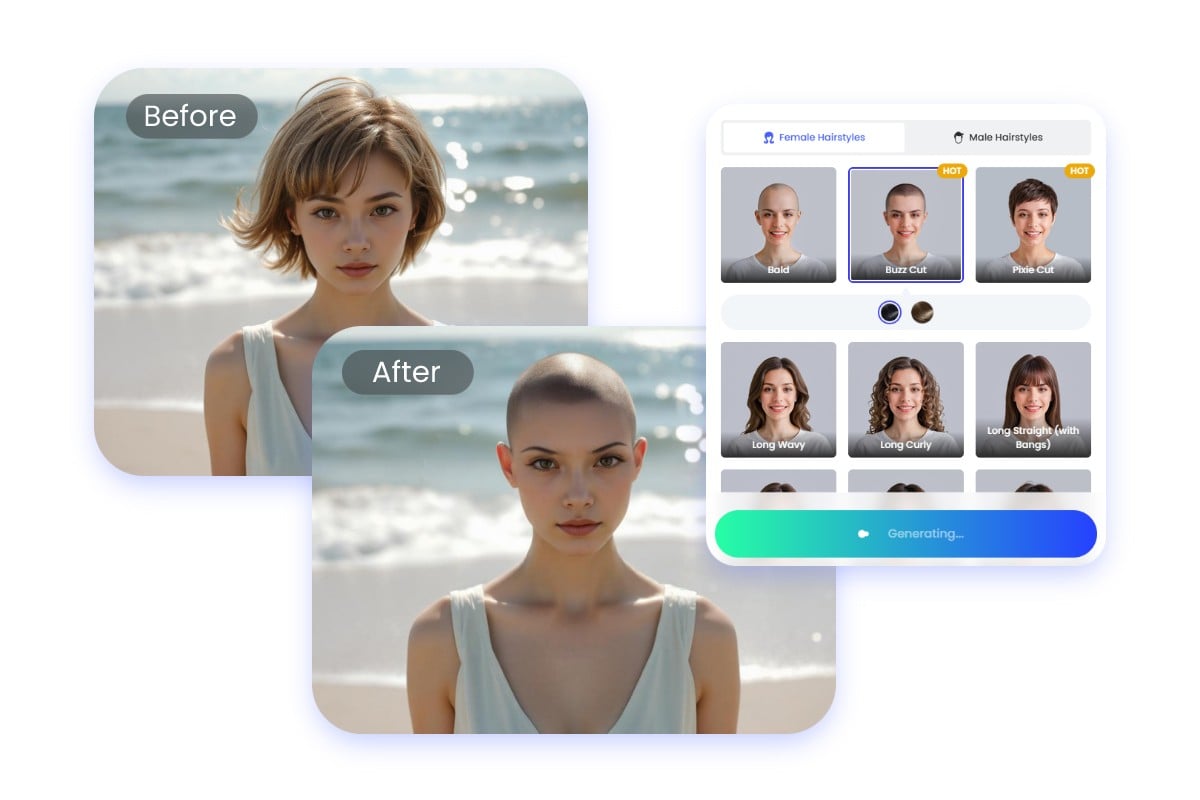 髪型シミュレーションwebで利用可能な様々なヘアスタイル