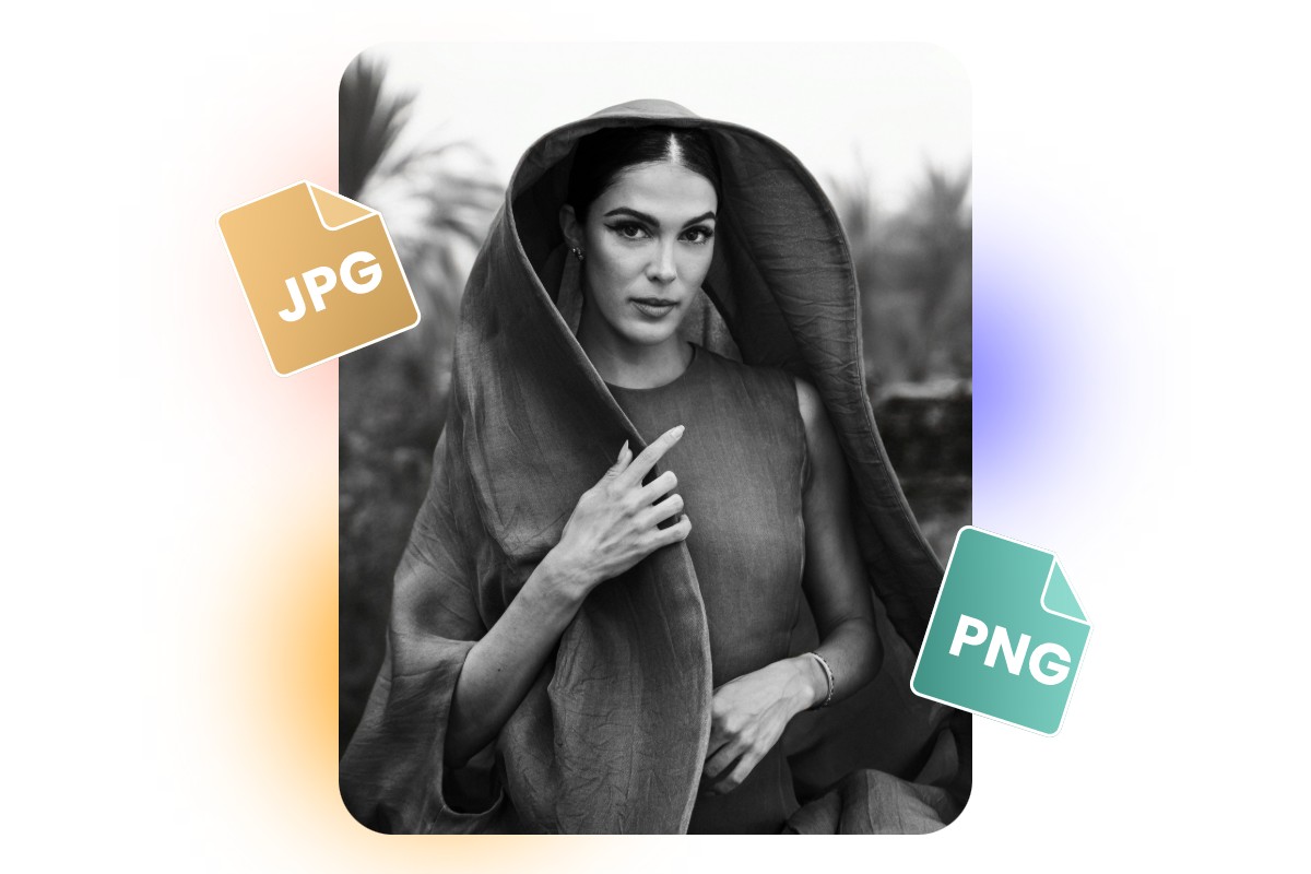 Convert JPG, PNG and other format images to classic black and white