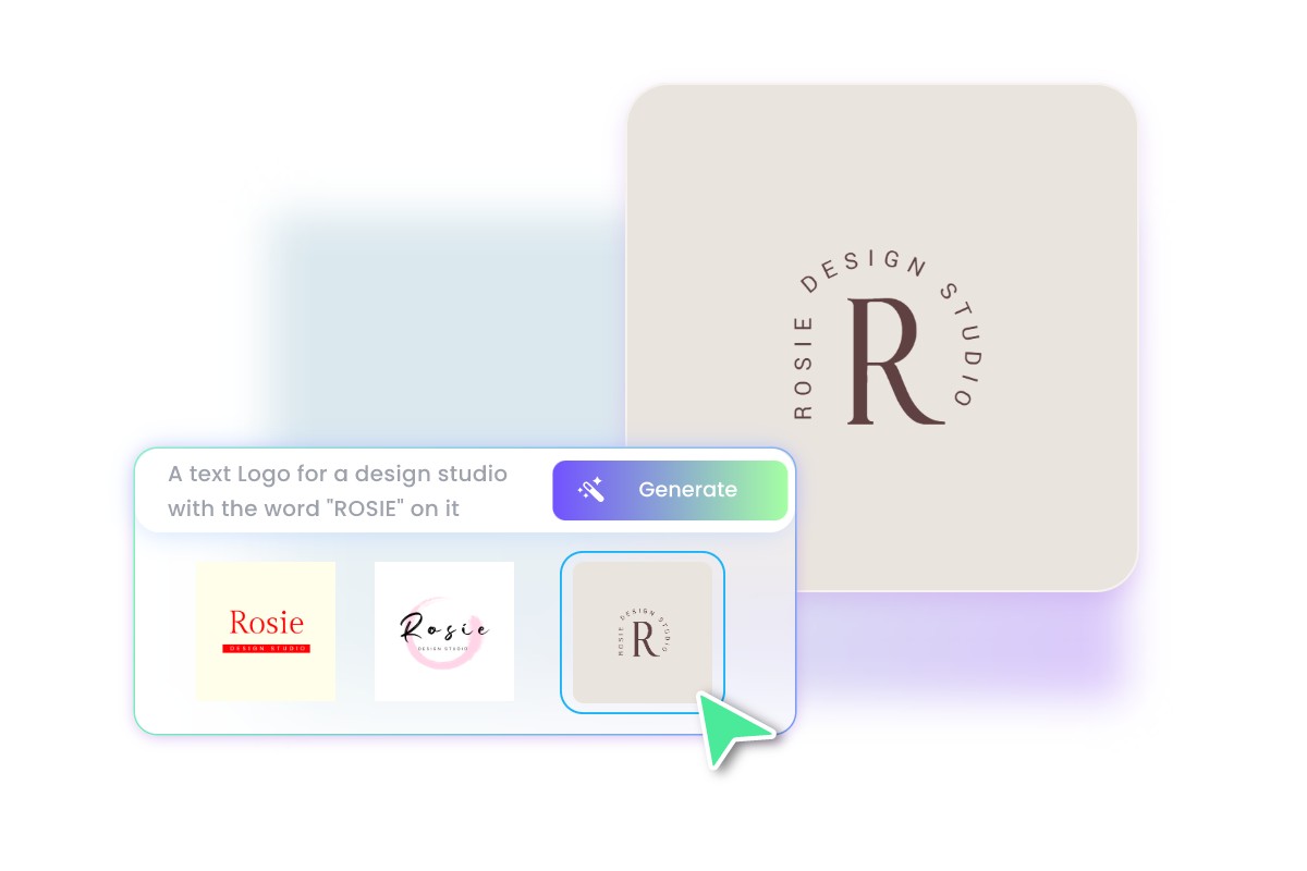 Convert text to logo with Fotor AI text logo generator
