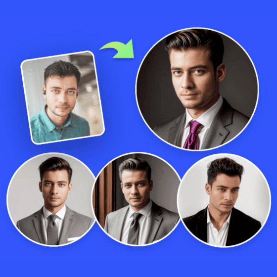 Convertir un portrait masculin ordinaire en portraits professionnels générés par l IA 1