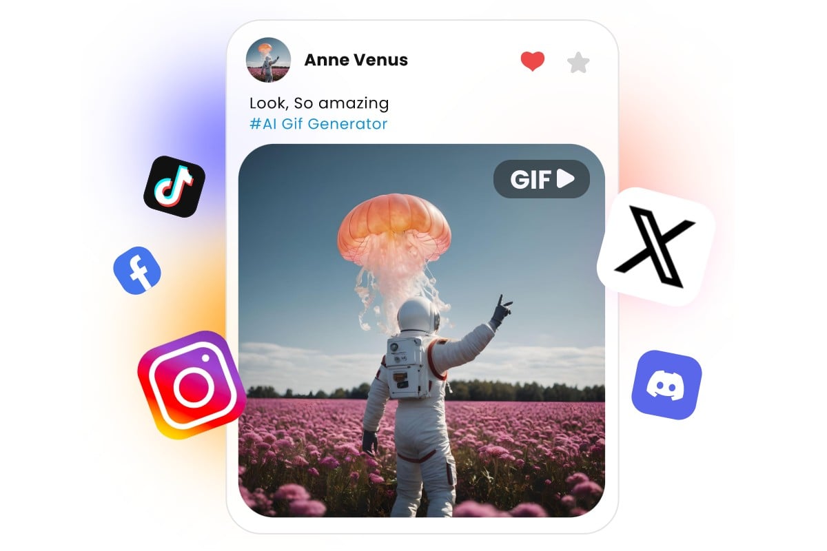 Create a GIF for Social Media Interaction From Text or Image