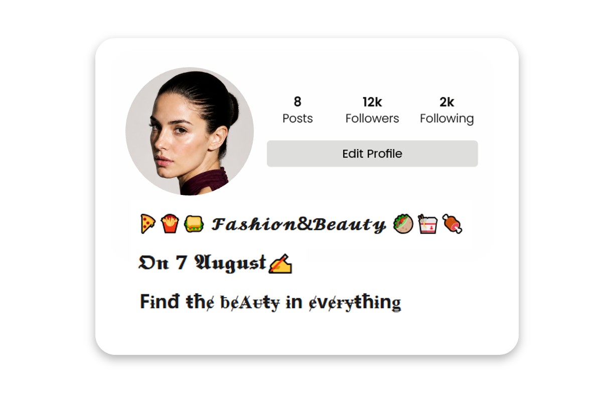 Create catchy Instagram bios with Fotor