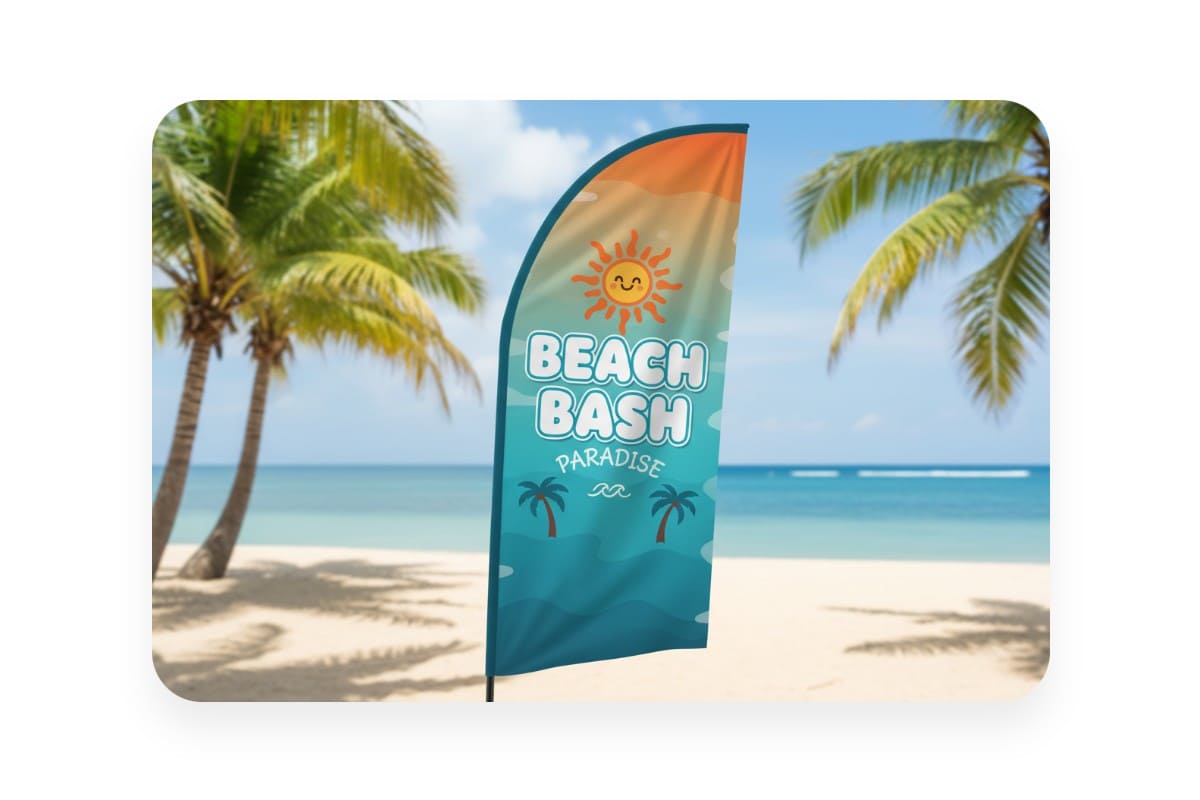 Créer une voile publicitaire avec le créateur de drapeau pour le commerce