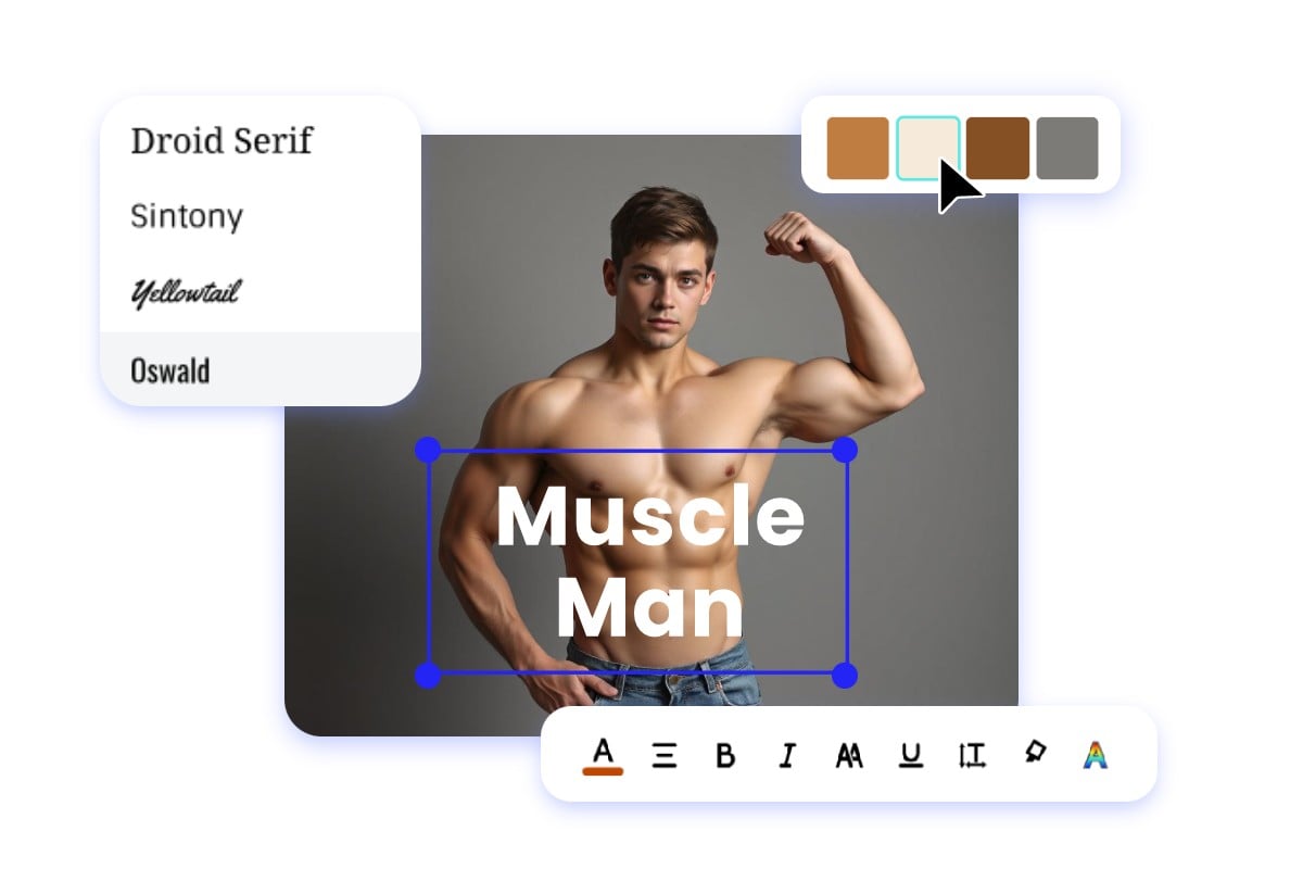 customize AI generated muscle man image