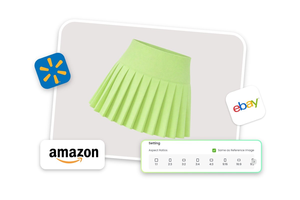 Customize image aspect ratio for product photos