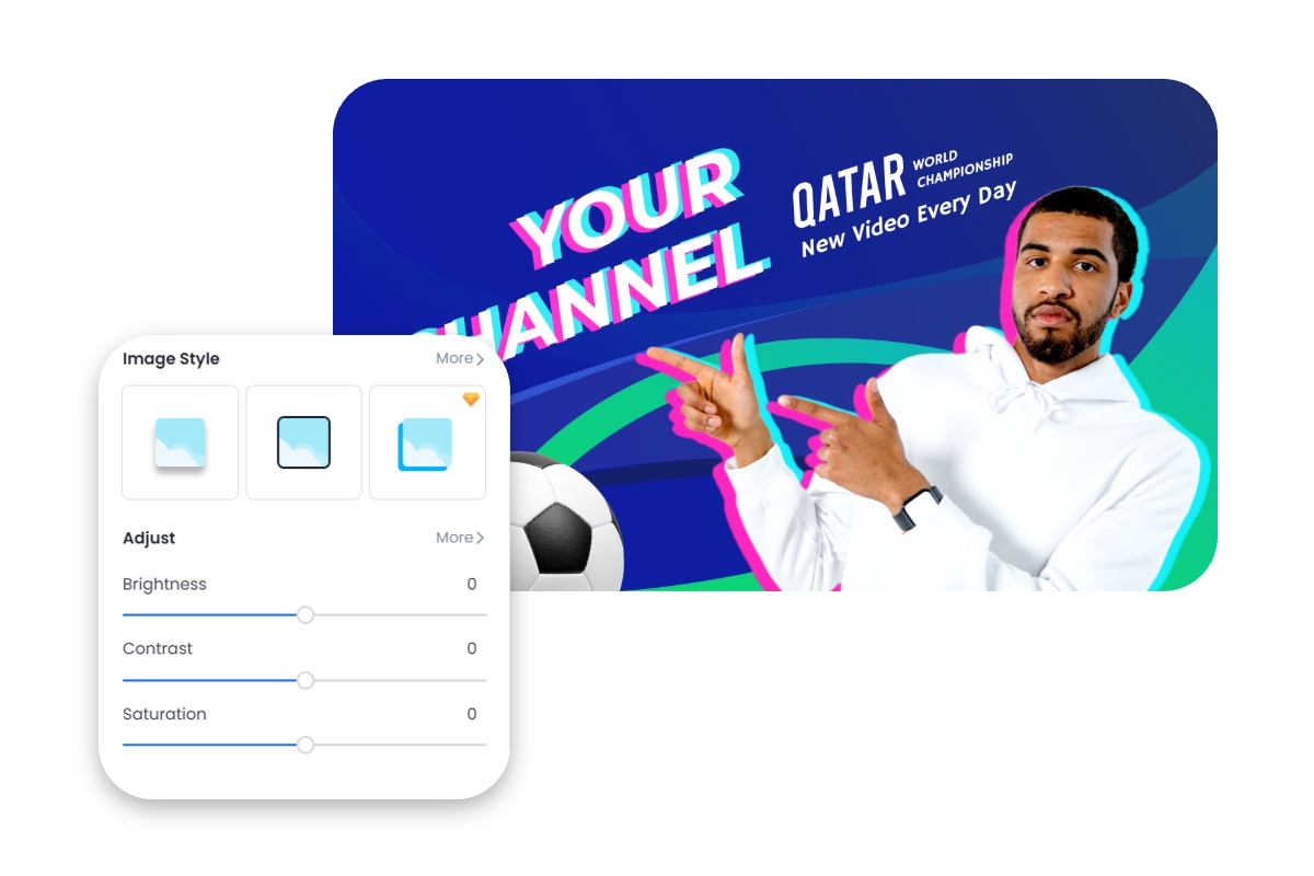 Customize outline style color and thickness for Youtube thumbnails with Fotor image outliner