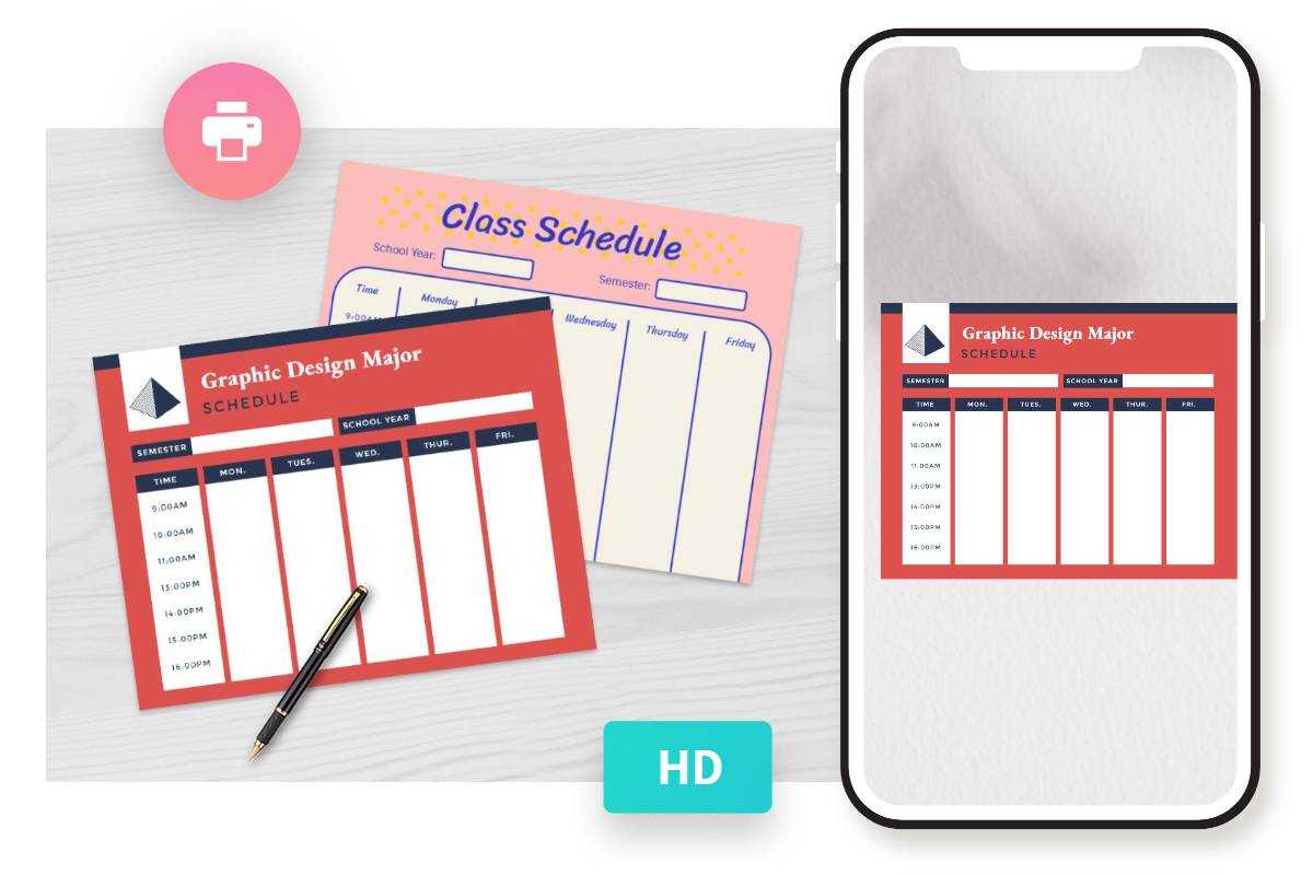 College Schedule Maker Create A College Schedule Free Fotor
