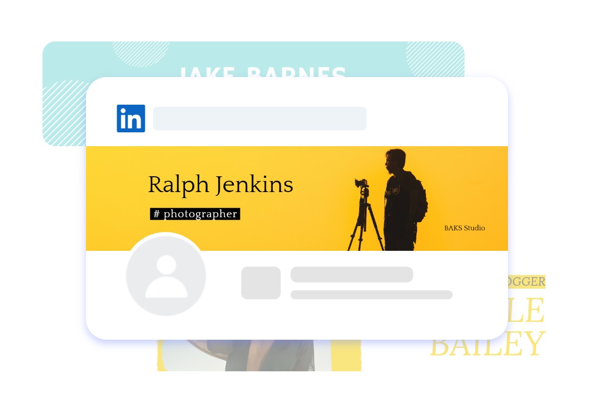 Edit a yellow photographer linkedin banner to show perfectly on LinkedIn
