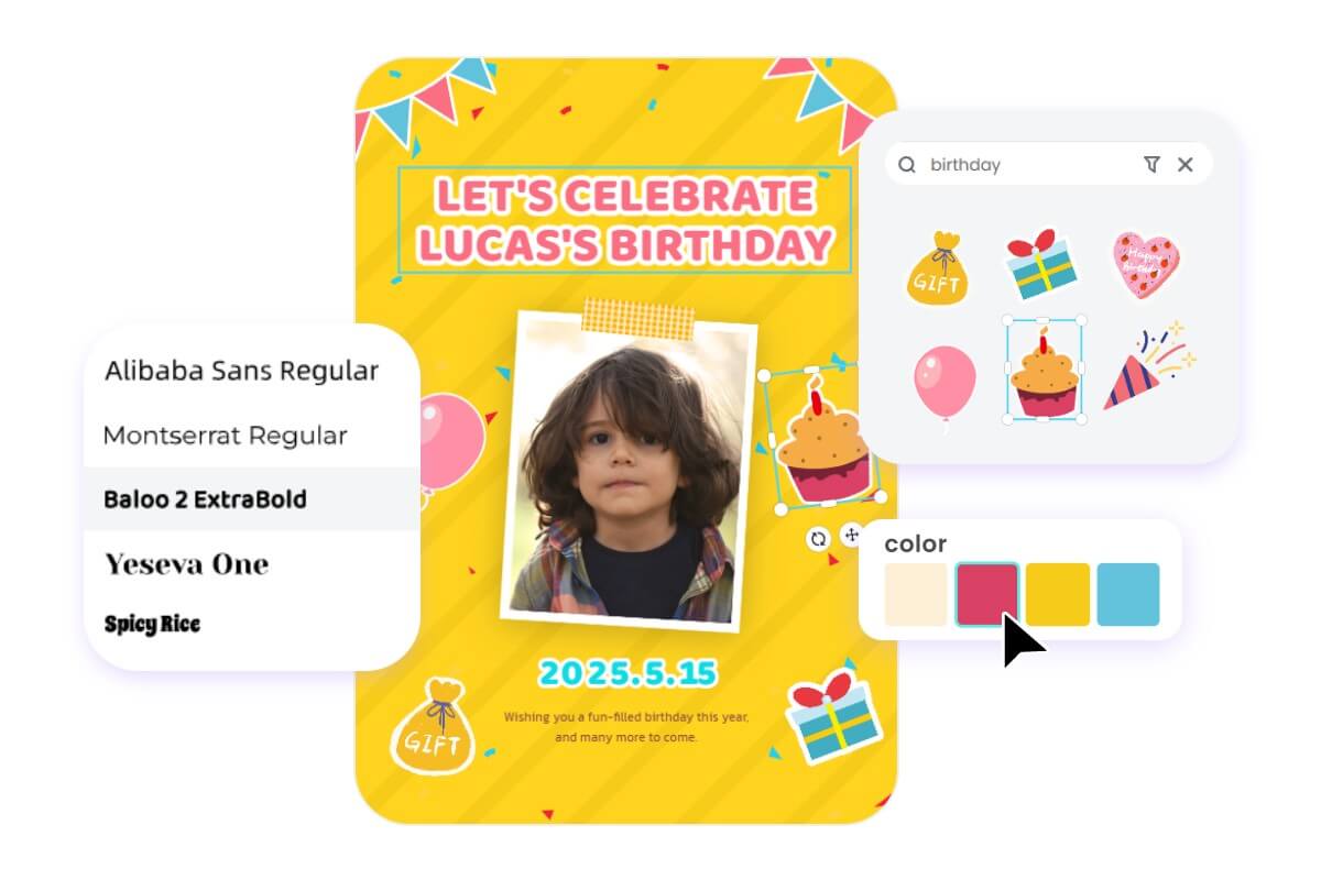 Fotorデザインメーカーで、あらゆるプロジェクトのカスタムデザインを簡単に編集・作成できます。