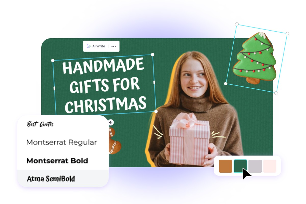 Edit templates to make custom thumbnails for YouTube channel with ease