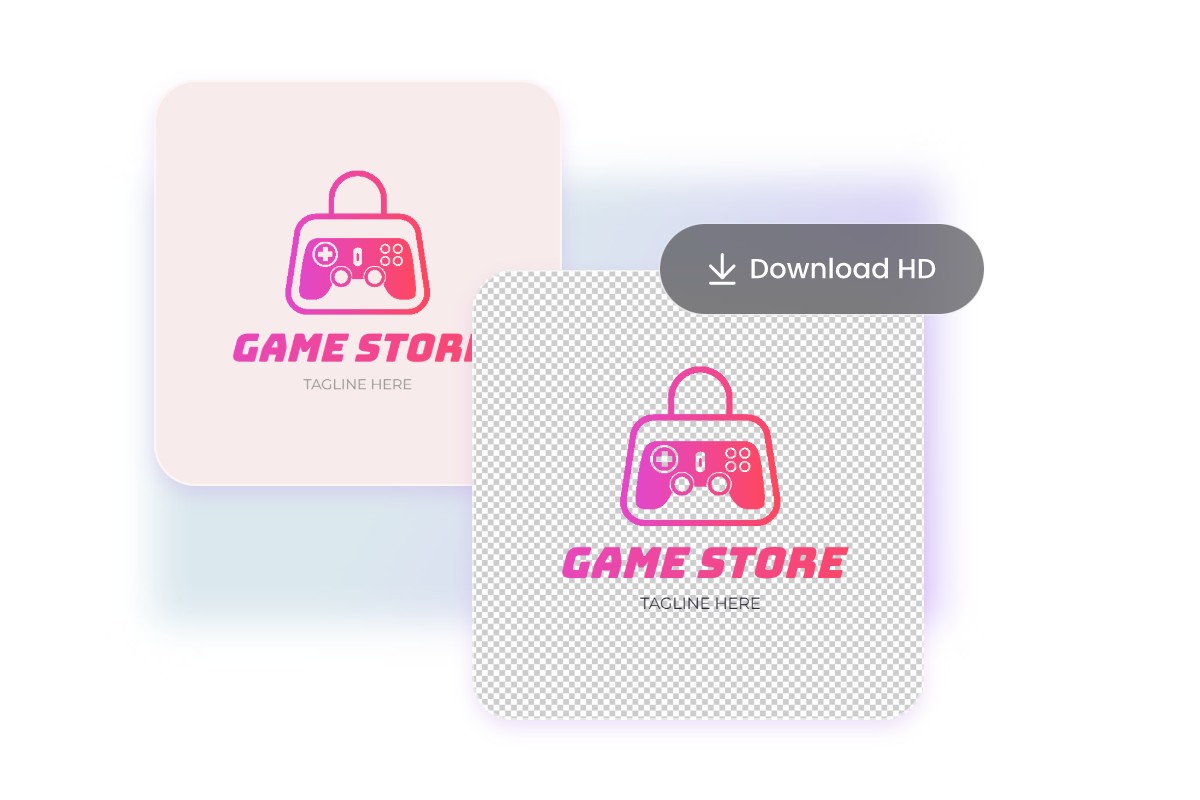 Export and download gaming logo in high quality without watermark