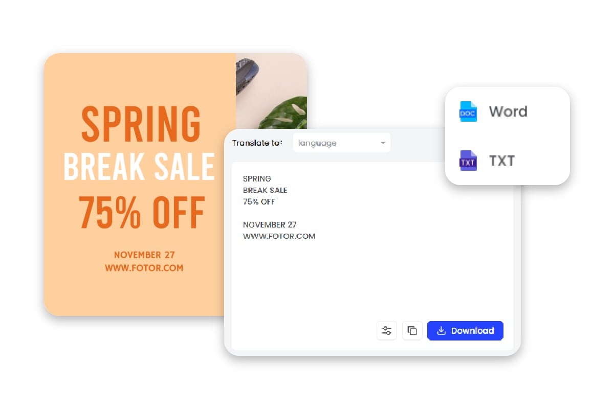 Eksportuj przetłumaczony tekst w edytowalnym formacie Word lub TXT