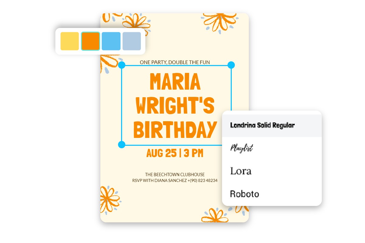 Faire part personnalisable grâce à des outils dédition