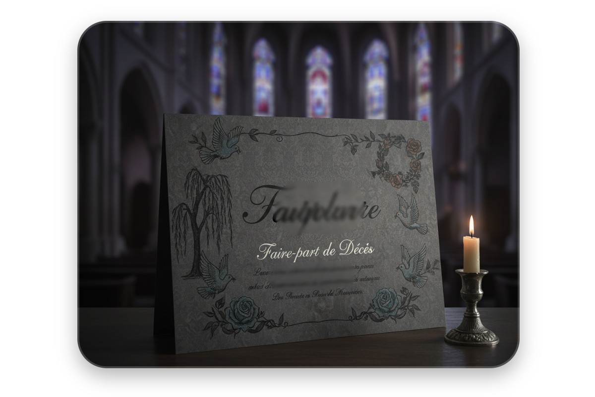 Faire part pour annoncer une disparition avec respect et humanité