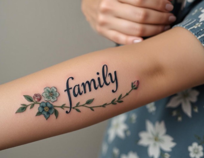 Family Birth Flower Tattoo