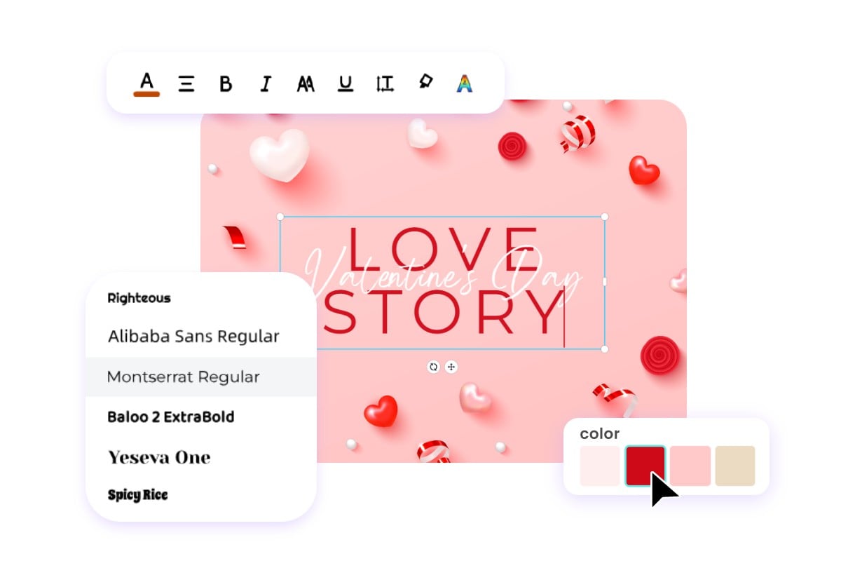 Fast and eay to edit card templates with Fotor