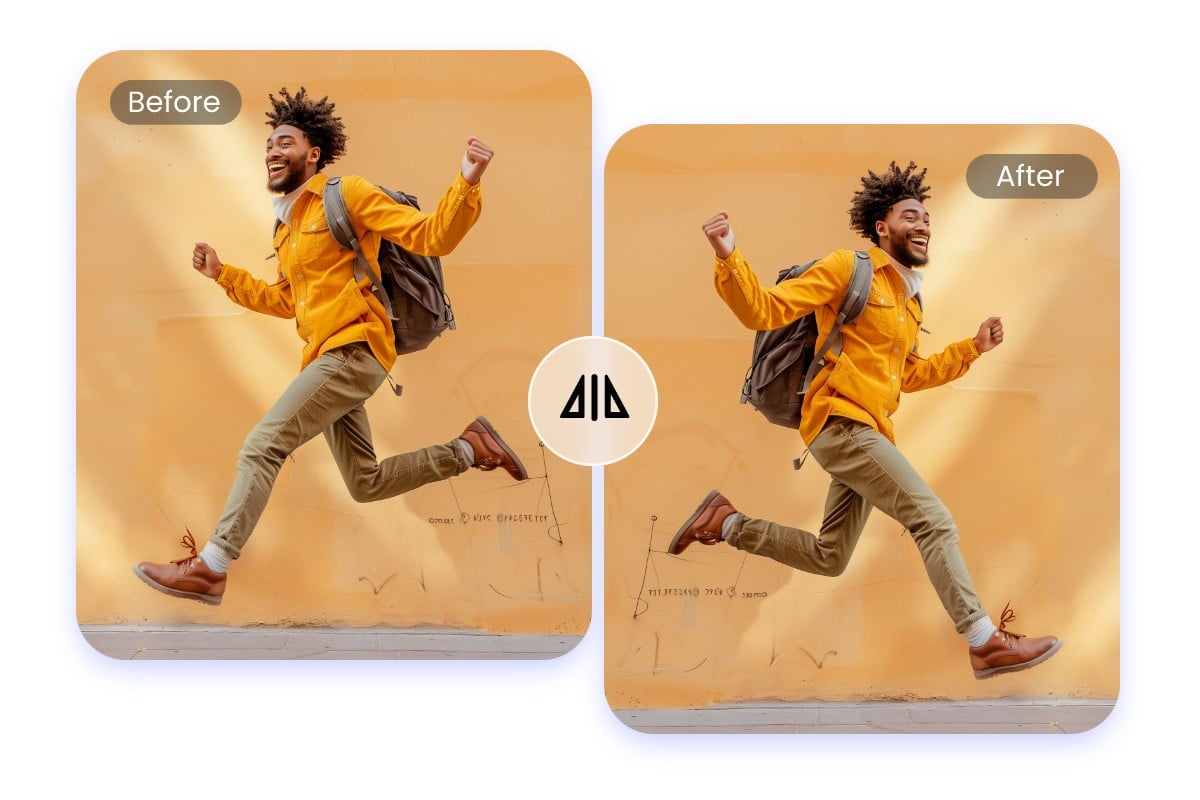 Flip a image of a man waering a yellow t shirt horizontally