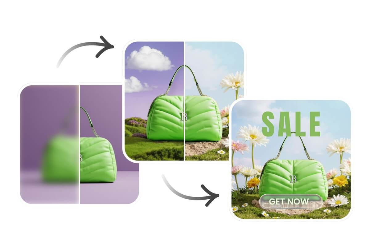 Fotor AI automatic photo editor enhancing a photo instantly for professional visual design