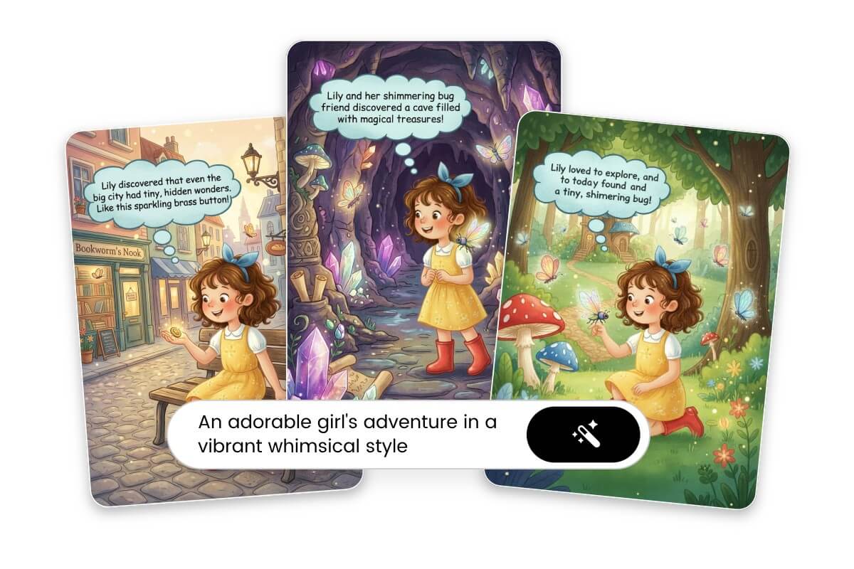 Fotor AI book illustration generator generates consistent characters across scenes