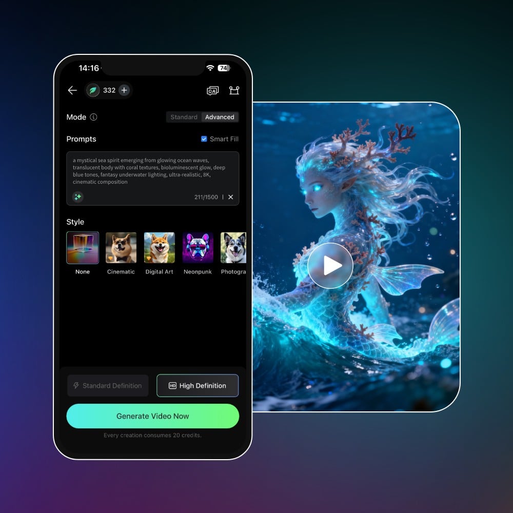 Fotor AI video generator app