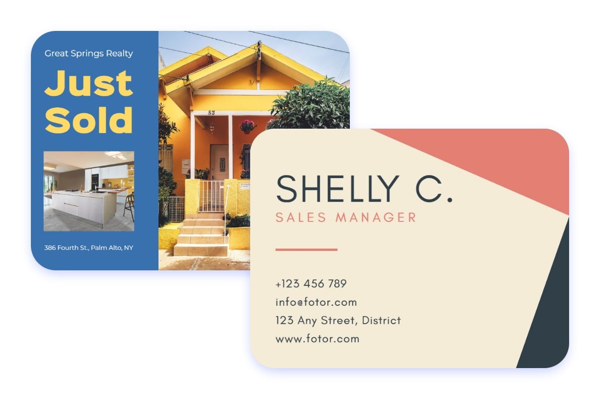 Fotor business card template