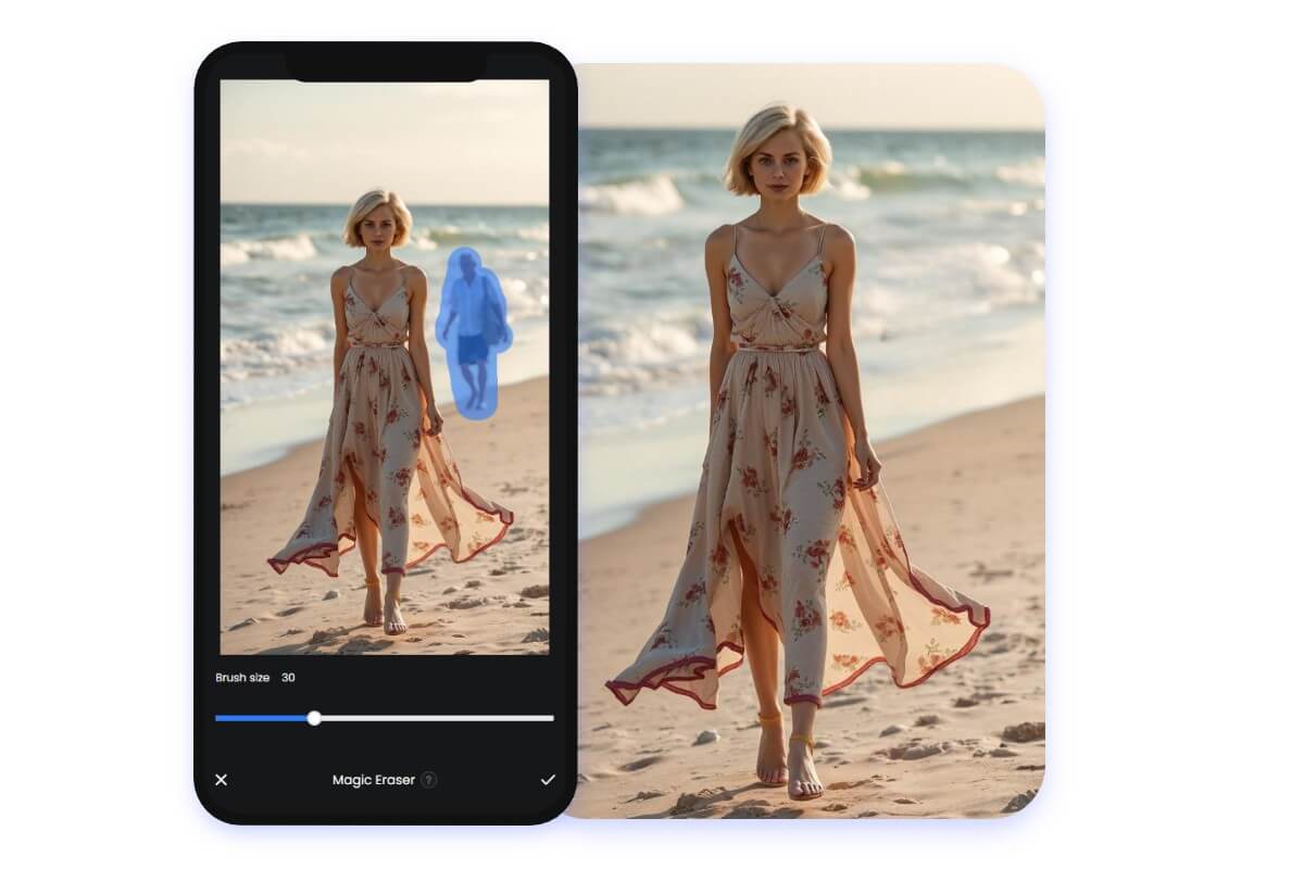 Fotor free app to erase people from photos on the go